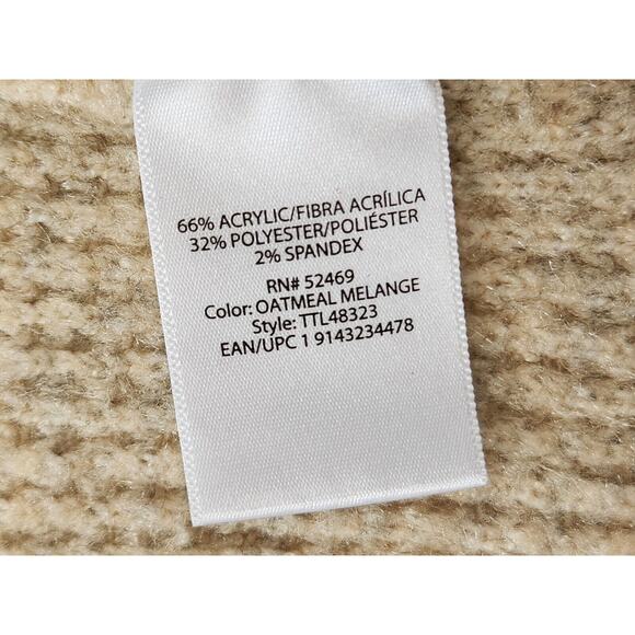 Time & Tru Oatmeal Long Oversized Boxy Cardigan Size Large - Picture 11 of 13